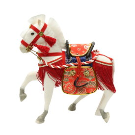 アウトレット品 五月人形 馬 6号 飾り馬 赤 高さ20cm (25a-ya-0308) インテリア ディスプレイ 見切処分品