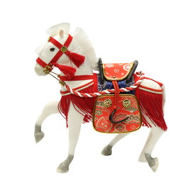 アウトレット品 五月人形 馬 6号 飾り馬 赤 高さ20cm (25a-ya-0309) インテリア ディスプレイ 見切処分品
