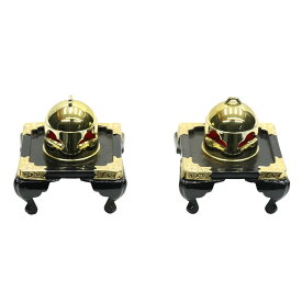 アウトレット品 雛人形 道具単品 中形 雛道具 御殿火鉢 2個セット 高さ9cm (25a-ya-0323) インテリア ディスプレイ 見切処分品