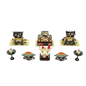 アウトレット品 雛人形 道具単品 30号 雛道具6点セット 桜衣 木製(25a-ya-0348) インテリア ディスプレイ 見切処分品