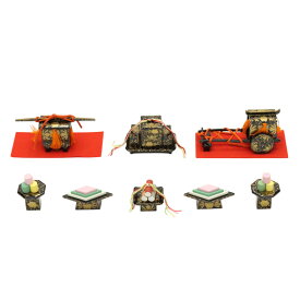 アウトレット品 雛人形 道具単品 20号 雛道具6点セット 有希 唐草牡丹 木製 (25a-ya-0498) インテリア ディスプレイ 見切処分品