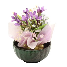 アウトレット品 雛人形 道具単品 12cm 桜橘 お椀に紫花 フラワーオブジェ 1個入り 高さ12cm (25a-ya-0630) インテリア ディスプレイ 見切処分品