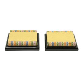 アウトレット品 雛人形 道具単品 RY35番 親王台 黒塗 2個セット 幅24cm (25a-ya-0637) インテリア ディスプレイ 見切処分品