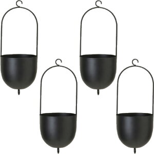 花・観葉植物用ポット ファンヌ ハンキング N K HANGING (4個入り) 23100 底穴なし パウダーコートスチール製 (代引き不可) ハンキングポット 吊るしタイプ FARM (p259)