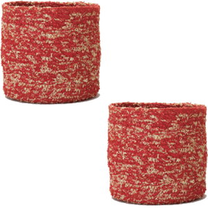 花・観葉植物用ポット ジュートポット 20 KR BASKET (2個入り) 39031 底穴なし バスケット (代引き不可) 中型鉢カバー FARM (p313)