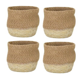 花・観葉植物用ポット ホグラ草 ツートーンポット 11 B BASKET （4個入り） 39070 底穴なし バスケット （代引き不可） ミニ鉢カバー FARM (p309)