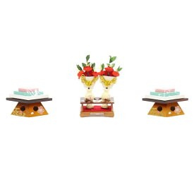 アウトレット品 雛人形 道具単品 雛道具2点セット 25号 家具調 金彩小桜 高さ14cm インテリア ディスプレイ 見切処分品