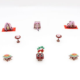 アウトレット品 雛人形 道具単品 雛道具6品セット 25号 赤塗 6点(26a-ya-0411) インテリア ディスプレイ 見切処分品