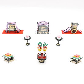 アウトレット品 雛人形 道具単品 雛道具6品セット 30号 黒塗り 6点(26a-ya-0420) インテリア ディスプレイ 見切処分品