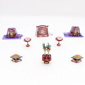 アウトレット品 雛人形 道具単品 雛道具6品セット 35号 朱赤塗り 6点 (26a-ya-0442) インテリア ディスプレイ 見切処分品