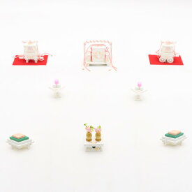 アウトレット品 雛人形 道具単品 雛道具6品セット 25号 白塗り 6点 (26a-ya-0449) インテリア ディスプレイ 見切処分品