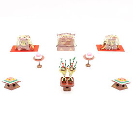 アウトレット品 雛人形 道具単品 雛道具6品セット 35号 ワイン色塗り 6点 (26a-ya-0457) インテリア ディスプレイ 見切処分品