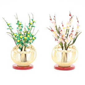 アウトレット品 雛人形 桜橘単品 竹鉢 30号 赤ワイン台 高さ23cm (26a-ya-0478) インテリア ディスプレイ 見切処分品
