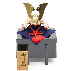 アウトレット品 五月人形 兜単品 金 大鍬形兜 15号 赤色縅 力石甲人作 高さ47cm インテリア ディスプレイ 見切処分品