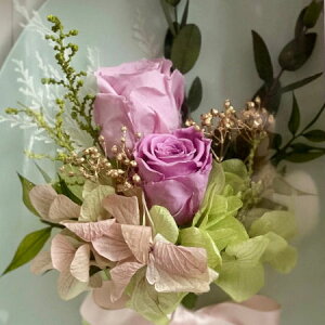 プリザーブドフラワー Funeral Preserved Arrangment(n10-1341)ミニサイズ 3色から1色を選択 ボード型(14p) 1個入り 高さ10cm 薔薇 ギフト お悔み花 お供え花 仏花