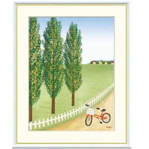 額絵 鈴木みこと ポプラ並木 f8・f6・f4サイズ 大きな木の風景 Mikoto gk-a5-j3g006(p63) (J3-G006) (代引き不可) 現代アート インテリア