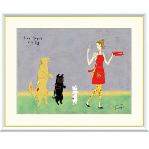 額絵 山田つむぎ ランチの順番 f8・f6・f4サイズ Time for rest 〜動物のいる暮らし〜 Tsugumi gk-a5-j3n005(p73) (J3-N005) (代引き不可) 現代アート インテリア