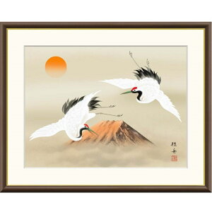 額絵 長江桂舟 赤富士飛翔 f8・f6・f4サイズ 現代日本画シリーズ 慶祝画 gk-a5-j4d004(p160) (J4-D004) (代引き不可) 日本画 インテリア