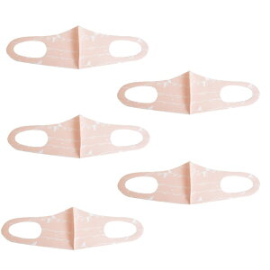 ファッション グッズ デザイナーズマスク5枚SET M〜Lサイズ/CAT PINKBEIGE( hw706-14)アパレル マスク