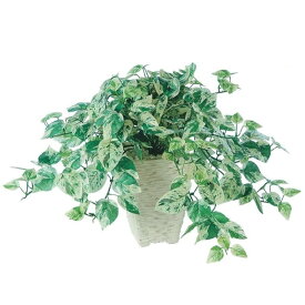 人工観葉植物 ミニマーブルポトス ポット付き 高さ25cm （P104-91467) （代引き不可） インテリアグリーン フェイクグリーン
