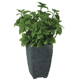 人工観葉植物 ミント ポット付き 高さ30cm （P109-99471) （代引き不可） インテリアグリーン フェイクグリーン