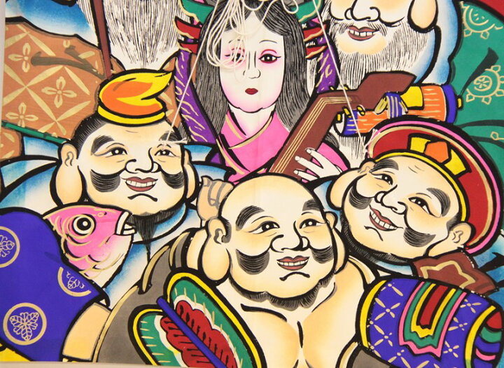 楽天市場】インテリア 手描き和凧 特大角凧 約縦68×横47cm【福-105 