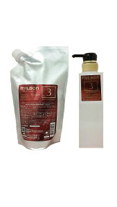 グローバル ミルボン バイタライジング ディメンション No.3 600g 詰め替え用 レフィル + 空容器 ボトル付 ブリーチ毛 ハイダメージ 弾力 美容室 サロン 美容室専売 プレミアム ポジション VITALI