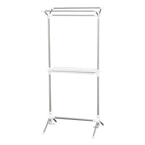 物干し 室内物干し 洗濯物干し 部屋干し 梅雨 伸縮 上下 ステンレス 丈夫 サビにくい 省スペース コンパクト収納 大容量 4人分 組立簡単 工具不要 バスタオル 花粉 CLS-800SER アイリスオーヤマ