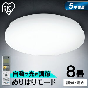 LEDシーリングライト SeriesM 8畳 調光 調色 CEA-2208DLM 送料無料 シーリングライト 8畳 4299lm LED ライト 照明 天井照明 リビング照明 電気 電灯 あかり 調光 調色 リモコン付き 節電 省エネ アイリス