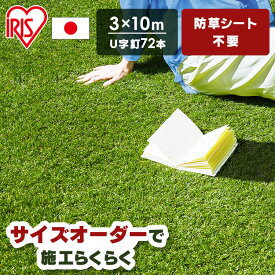 人工芝 防草 3×10m 芝丈30mm アイリスオーヤマ送料無料 リアル 人工芝 国産人工芝 防草 メンテナンスフリー 防カビ 芝丈3cm ベランダ ガーデン 人工芝マット U字釘72本付 RP-30310 【代引不可】