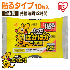 カイロ 貼る 貼るカイロ レギュラー 10枚 使い捨て 12時間持続 使い捨てカイロ あったかグッズ 温活 お腹 背中 腰 防寒 寒さ対策 冷え対策 通勤 通学 アウトドア レジャー 防災 備蓄 ぽかぽか家族 アイリスオーヤマ #