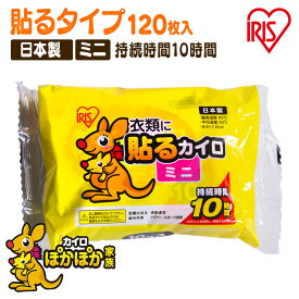 カイロ 貼る 貼るカイロ ミニ 120枚 まとめ買い 使い捨て 10時間持続 使い捨てカイロ あったかグッズ 温活 お腹 背中 腰 足 防寒 寒さ対策 冷え対策 通勤 通学 アウトドア 防災 備蓄 ぽかぽか家族 アイリスオーヤマ #