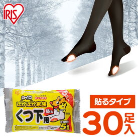 カイロ 貼る 貼るカイロ 靴下用カイロ 30足 (15足入×2個) 足 足先 温める 使い捨てカイロ 靴下 足用 使い捨て 屋外作業 レジャー スポーツ観戦 通勤 通学 冬 防寒 寒さ対策 PKN-15HK アイリスオーヤマ ぽかぽか家族 #
