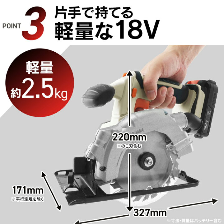 楽天市場】【Type-C充電＆バッテリー共用できる】丸ノコ 充電式 丸鋸 