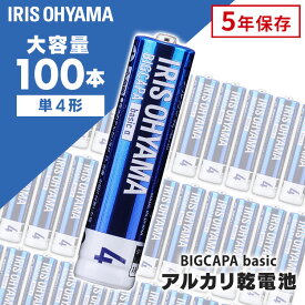 乾電池 単3 単三電池 100本 セット アルカリ乾電池 5年保存 液漏れしにくい パック まとめ買い 防災 災害 地震 台風 停電対策 非常用 防災グッズ 会社 オフィス 備品 単3形 アルカリ LR6Bba/100SET アイリスオーヤマ *