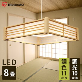 ペンダントライト 8畳 PLM8DL-J LED LEDペンダントライト 照明 おしゃれ 照明器具 ダイニング 和室 和風 8畳 調色 調光 LEDペンダントライト インテリア照明 天井 LED ライト 和風ペンダントライト シンプル 省エネ アイリスオーヤマ 新生活