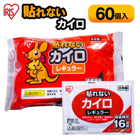 カイロ 貼らない 貼らないカイロ レギュラー 60枚 まとめ買い 使い捨て 16時間持続 貼れない 使い捨てカイロ あったかグッズ 温活 防寒 寒さ対策 冷え対策 通勤 通学 アウトドア 防災 備蓄 ぽかぽか家族 アイリスオーヤマ *