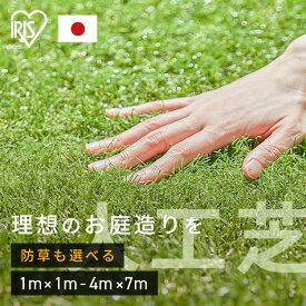 ＼目玉商品／人工芝 30mm ロール アイリスオーヤマ 国産 1m×1m～4m×7m 芝丈3cm リアル 人工芝 人口芝 防草 芝生 雑草防止 人工芝生 人工芝マット 芝生マット ロールタイプ 芝生ロール U字釘【TD】【代引不可】