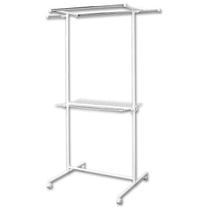 物干し 室内物干し 洗濯物干し 部屋干し 梅雨 伸縮 竿 横幅 省スペース コンパクト収納 大容量 4人分 組立簡単 工具不要 キャスター付 バスタオル 花粉 SLM-820KR アイリスオーヤマ *