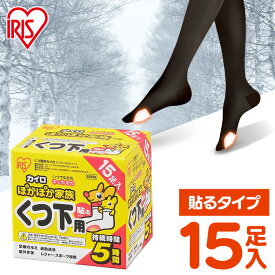 カイロ 貼る 貼るカイロ 靴下用カイロ 15足入 足 足先 温める 使い捨てカイロ 靴下 くつ下用 足用 使い捨て 屋外作業 レジャー スポーツ観戦 通勤 通学 冬 防寒 寒さ対策 PKN-15HK アイリスオーヤマ ぽかぽか家族 #