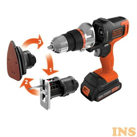 18V マルチツールベーシック ブラック/グレー EVO185B1-JP送料無料 ブラックアンドデッカー ブラデカ BLACK + DECKER マルチエボ マルチツール 充電式 18V ジグソー ドリルドライバー サンダー