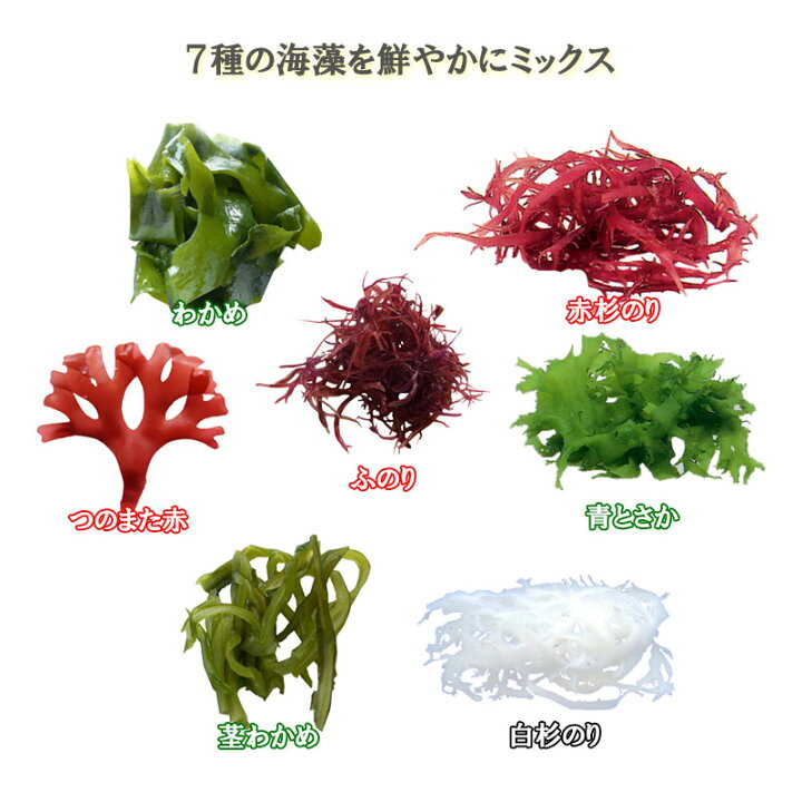 楽天市場 海藻屋さんの海藻サラダ５００g 塩蔵ミックスサラダ ７種類の海藻配合 高木海藻店