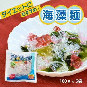 海藻麺 ビードロ(100g×5袋)選べる太さ【普通麺・細麺】使い切りサイズ 置き換え ダイエット ロカボ 糖質ゼロ 低カロリー 低糖質 麺 サラダ ツマ プチプチ食感
