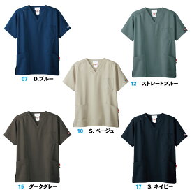 スクラブ Dickies FOLK 半袖 ユニフォーム 白衣 男性 女性 看護 ナースウェア 介護 メディカル ストレッチ 軽量 動きやすい 7072SC