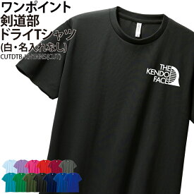 ドライTシャツ 剣道 Tシャツ 半袖 ワンポイント クラブ 部活 サークル チーム トレーニングウェア 入学 卒業 入部 卒部 記念品 ドライ 速乾 吸収 薄手 メッシュ UVカット ポリエステル CUTDTB-KN1NNS