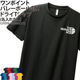 【 ポッキリSALE 送料無料 】ドライTシャツ バレーボール Tシャツ 半袖 ワンポイント クラブ 部活 サークル チーム トレーニングウェア 練習着 入学 卒業 入部 卒部 記念品 ドライ 速乾 薄手 メッシュ UVカット ポリエステル