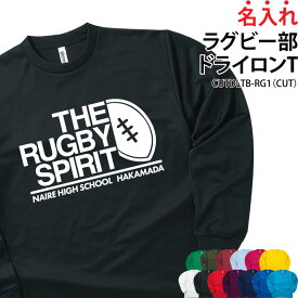 ドライロンT 長袖Tシャツ ロンT ラグビー クラブ 部活 サークル チーム ユニフォーム トレーニングウェア 練習着 応援着 移動着 ドライ 速乾 吸収 薄手 メッシュ UVカット ポリエステル100% 引退 卒部 入学 プレゼント 名入れ チーム名 CUTDLTB-RG1 ブラックフライデー