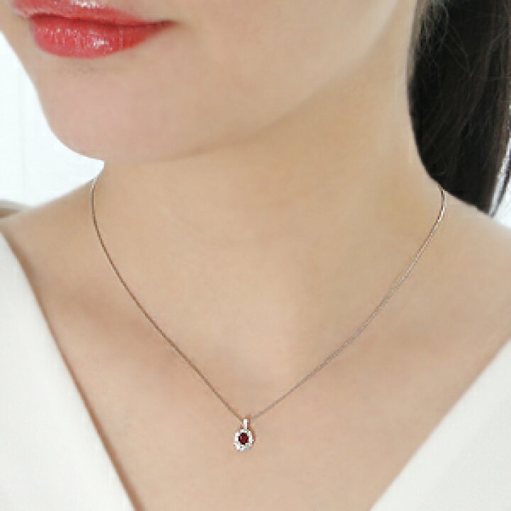 楽天市場】pt900 ルビー＆ダイヤモンドネックレス 【送料無料】ルビー  