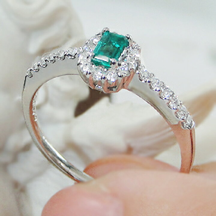 可愛い！Pt900 プラチナ エメラルド ダイヤ ネックレス 2.86g M2054  