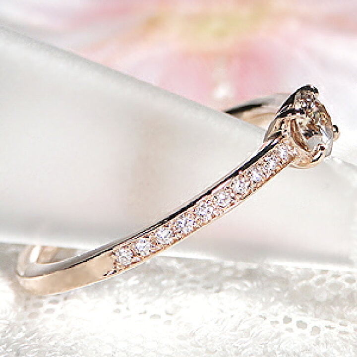 楽天市場】K18PG ブラウンダイヤモンド リング【送料無料】おすすめ  